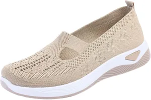 Orthopedic Shoes for Women Breathable Soft Slip On Running Shoes for Women Lether Shoes Dressy Casual Dress Sneakers Waterproof Tennis Shoe Trainers Shoe