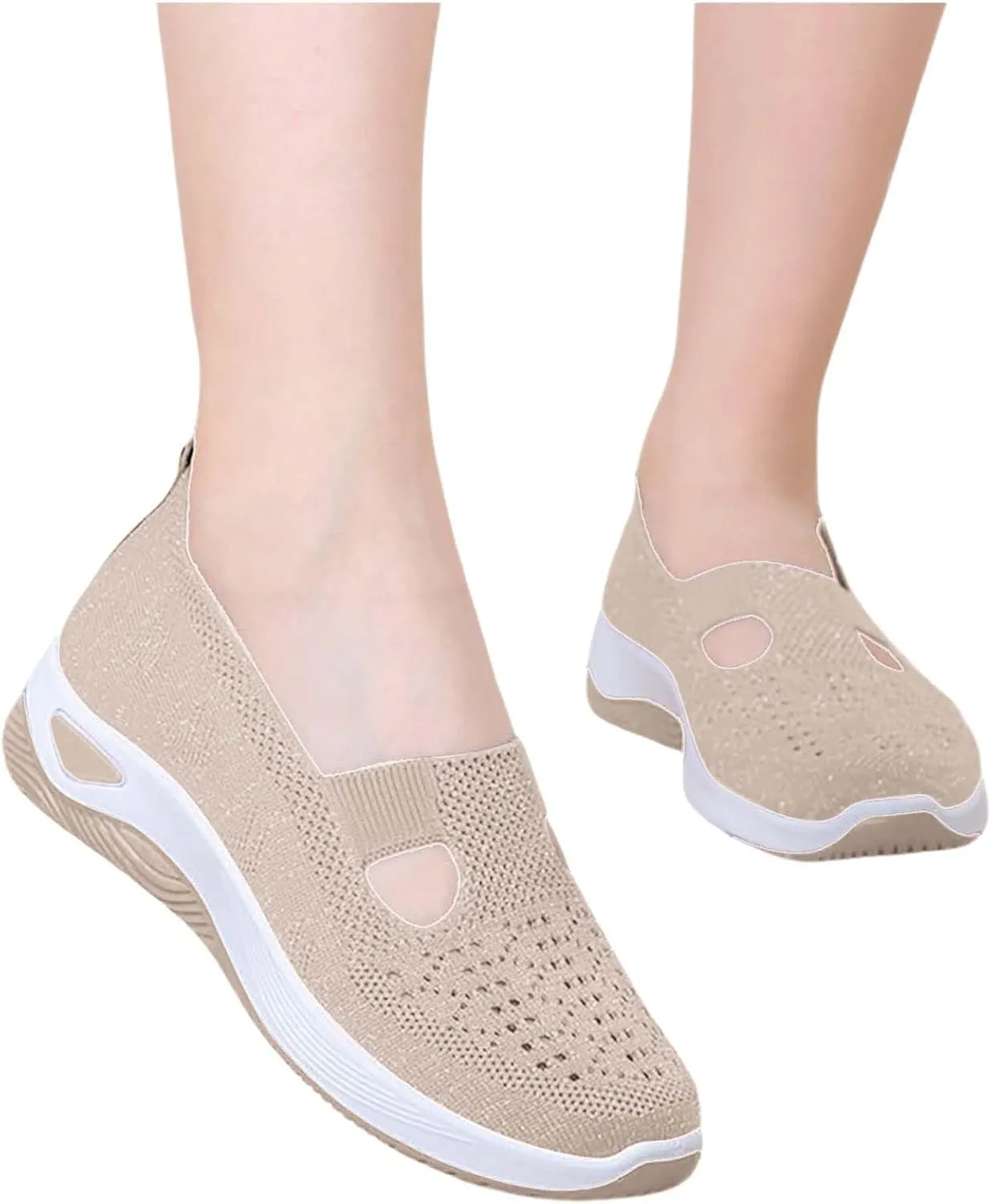 Orthopedic Shoes for Women Breathable Soft Slip On Running Shoes for Women Lether Shoes Dressy Casual Dress Sneakers Waterproof Tennis Shoe Trainers Shoe