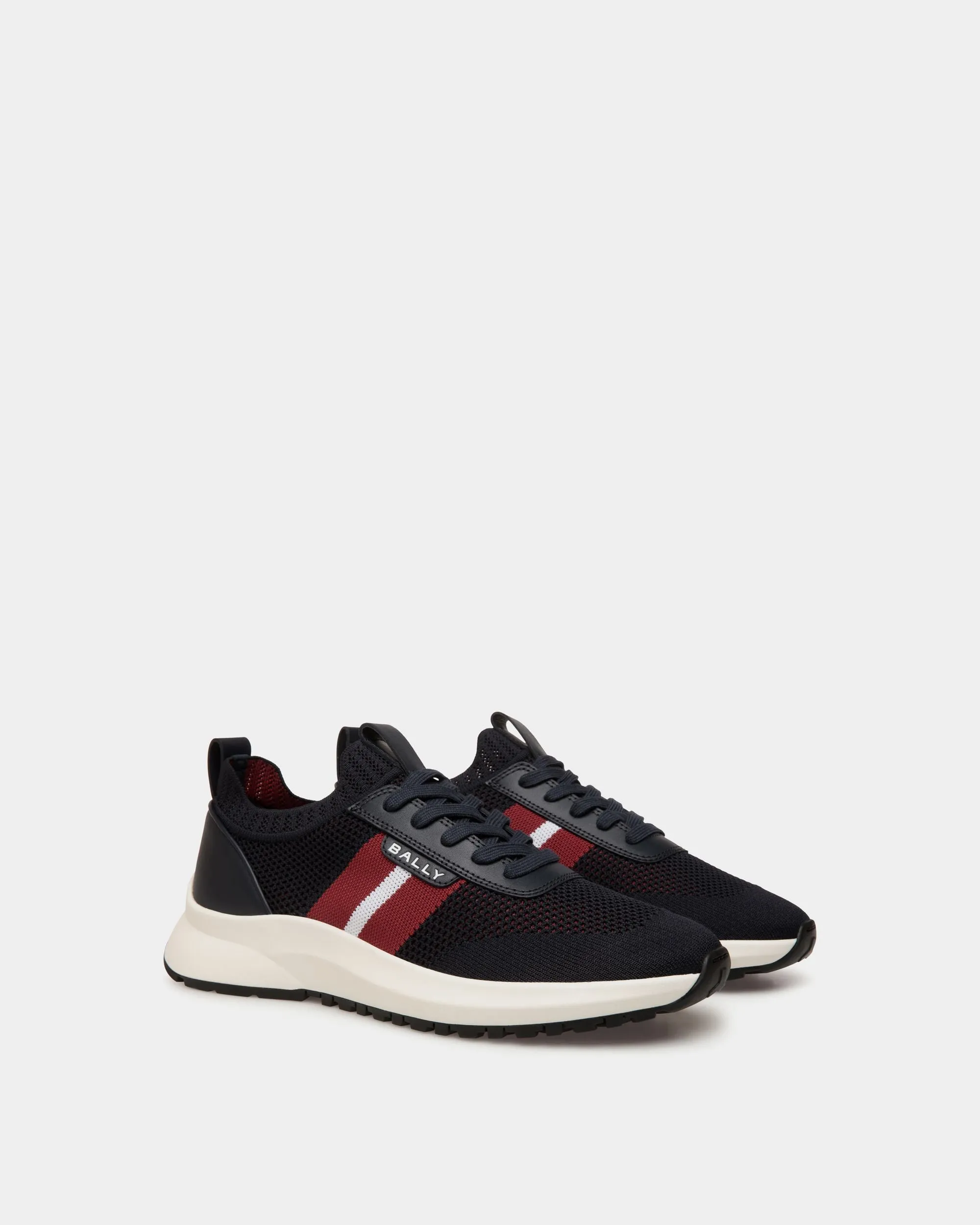 Outline Sneaker in Navy Blue Knit