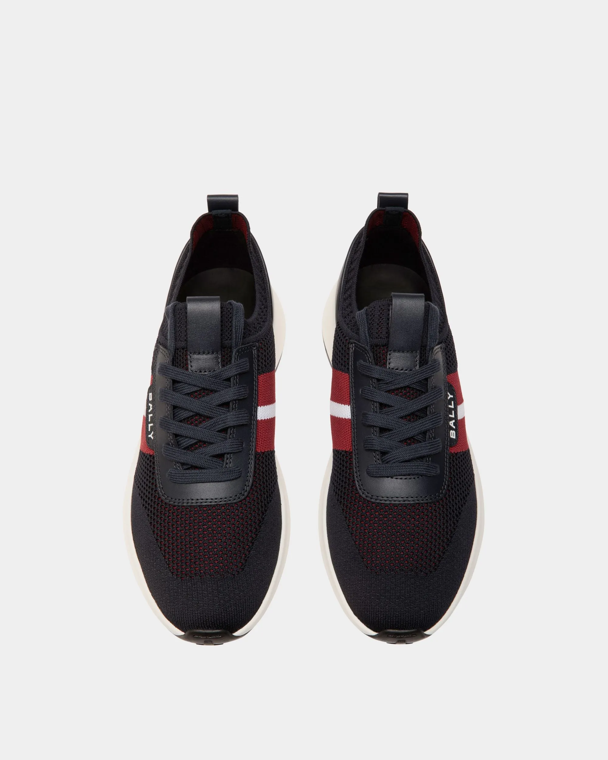 Outline Sneaker in Navy Blue Knit