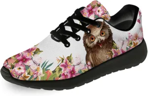 Owl Print Shoes for Men Women Breathable Lightweight Comfortable Running Tennis Walking Sneakers Gifts for Girls Boys
