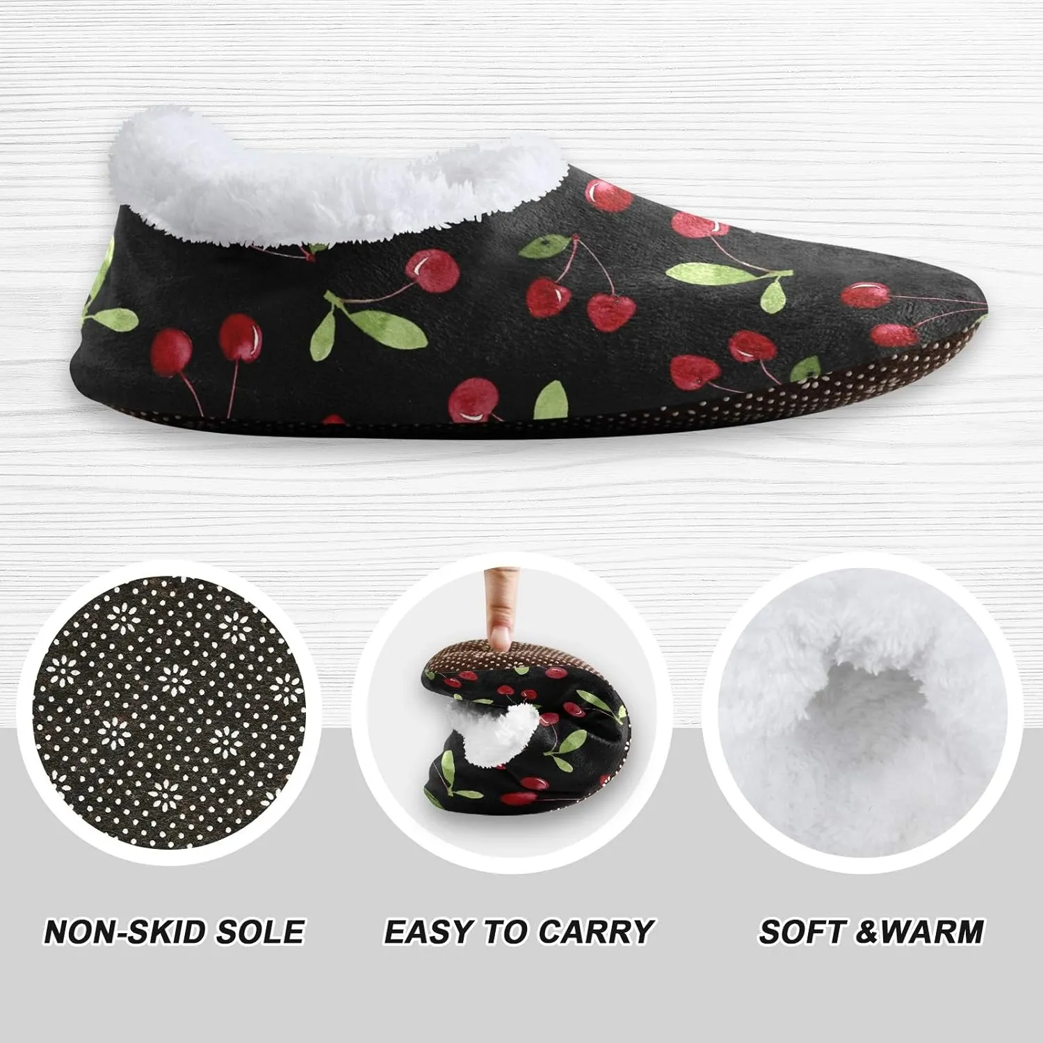 Oyihfvs Unisex Fuzzy House Slippers Memory Foam Warm Slip Shoes Fur Lining M-XXL