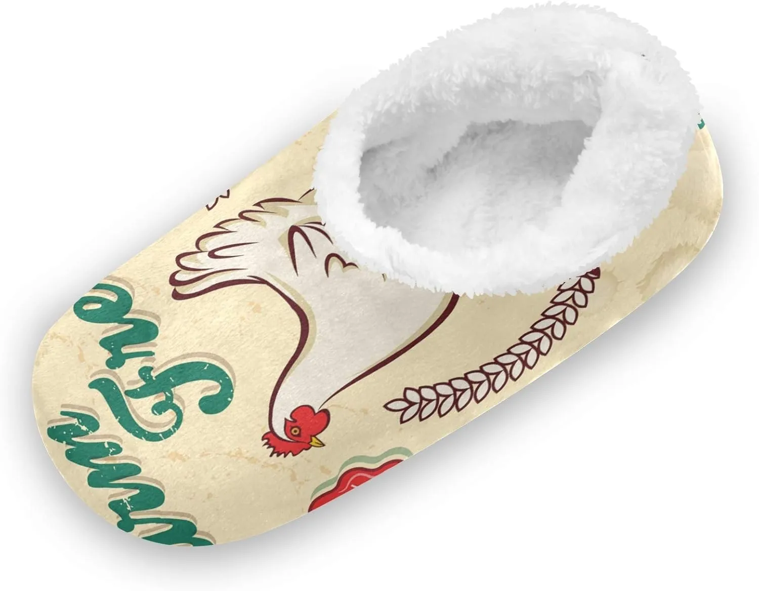 Oyihfvs Unisex Fuzzy House Slippers Memory Foam Warm Slip Shoes Fur Lining M-XXL