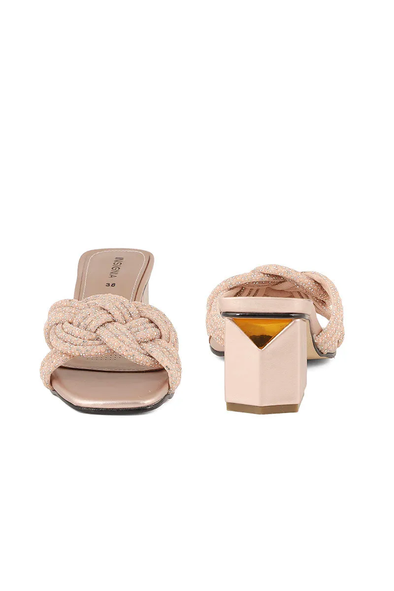 Party Wear Slip On I29239-Peach