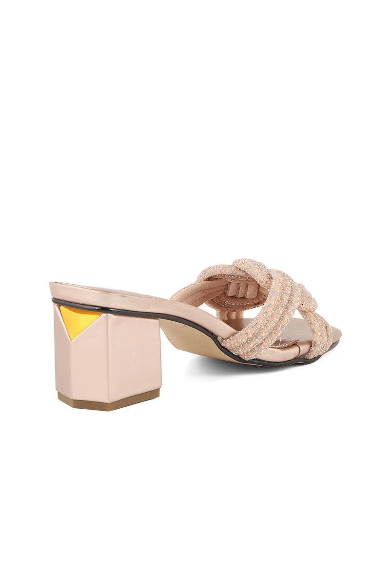 Party Wear Slip On I29239-Peach