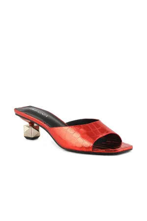 Party Wear Slip On I38531-Red
