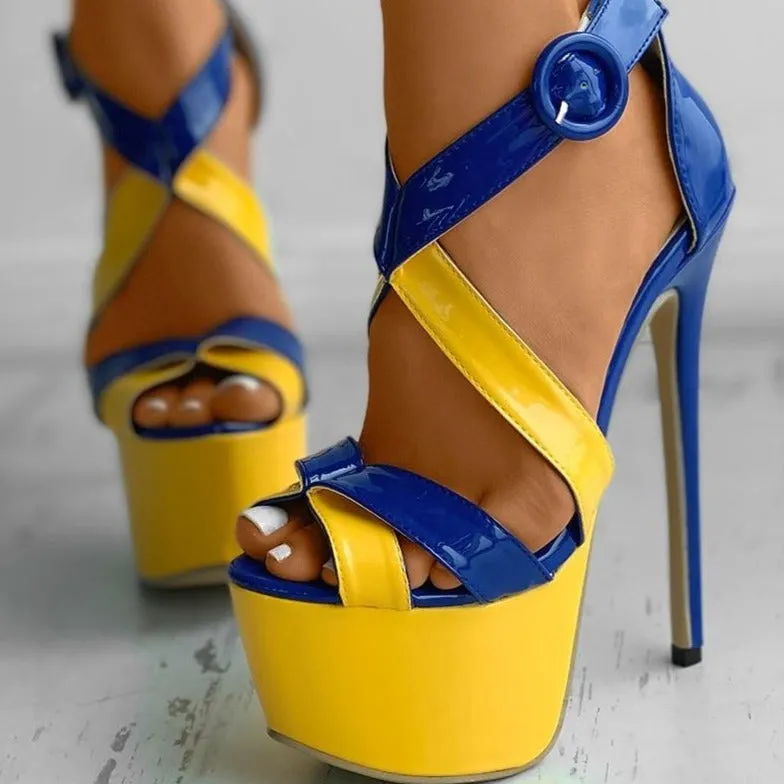 Peep Toe Platform High Heels