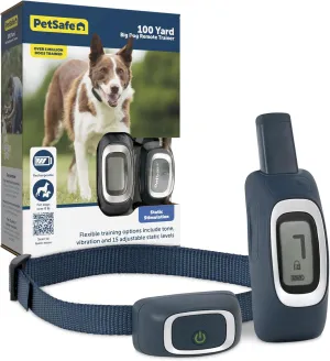 PetSafe Remote Trainer Dog Training Collar - 3 Training Modes: Tone, Vibration, 15 Levels of Static Stimulation, Standard for Dogs Over 8lb  - Waterproof, Durable, Rechargeable - 100 Yards (300 Feet)