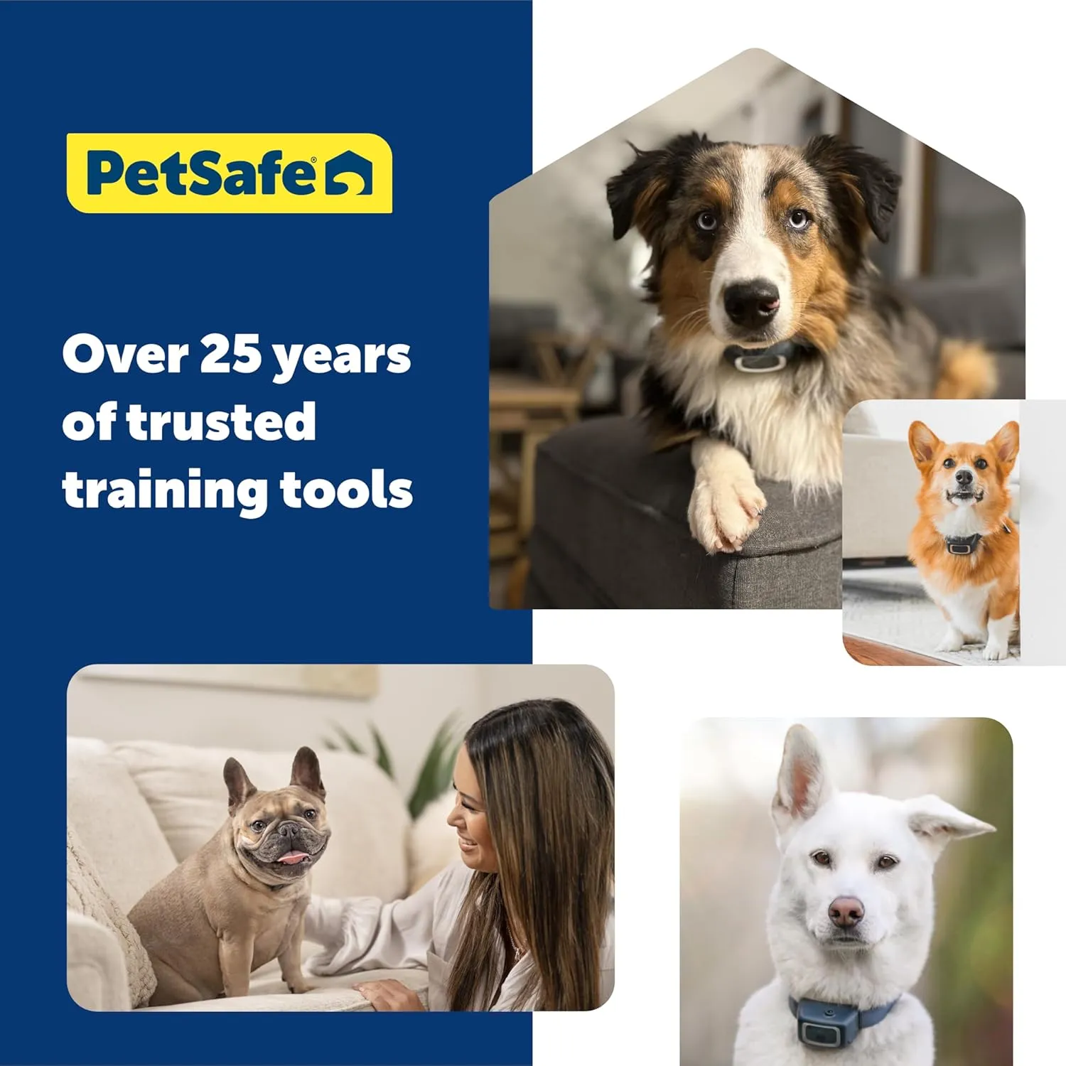 PetSafe Remote Trainer Dog Training Collar - 3 Training Modes: Tone, Vibration, 15 Levels of Static Stimulation, Standard for Dogs Over 8lb  - Waterproof, Durable, Rechargeable - 100 Yards (300 Feet)