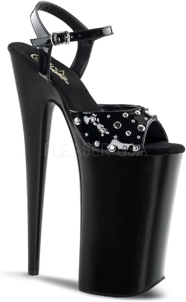 Pleaser *10" Heel, 6 1/4" PF Ankle Strap Sandal