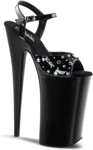 Pleaser *10" Heel, 6 1/4" PF Ankle Strap Sandal