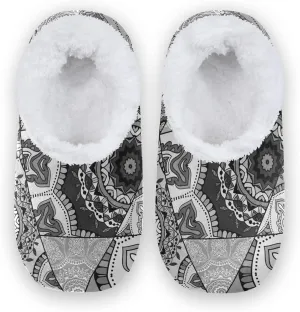 Poeticcity Unisex Fuzzy House Slippers, Warm Fur Lining Shoes, Non-Slip Memory Foam Slippers M-XXL