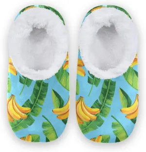 Poeticcity Unisex Fuzzy House Slippers, Warm Fur Lining Shoes, Non-Slip Memory Foam Slippers M-XXL