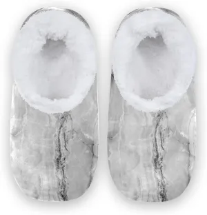 Poeticcity Unisex Fuzzy House Slippers, Warm Fur Lining Shoes, Non-Slip Memory Foam Slippers M-XXL