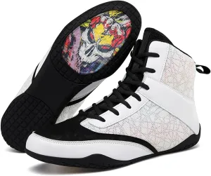 Professional Mens Wrestling Shoes Lightweight Breathable Training Shoe Durable Shoes for Wrestling, Boxing, Weightlifting