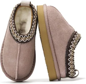 Project Cloud Australian Shearling Slippers for Kids - Memory Foam Fuzzy & Non-Slip Fluffy Slippers Girls Footwear & Boys Footwear, Kids Unisex Shoe (Dream Warm)