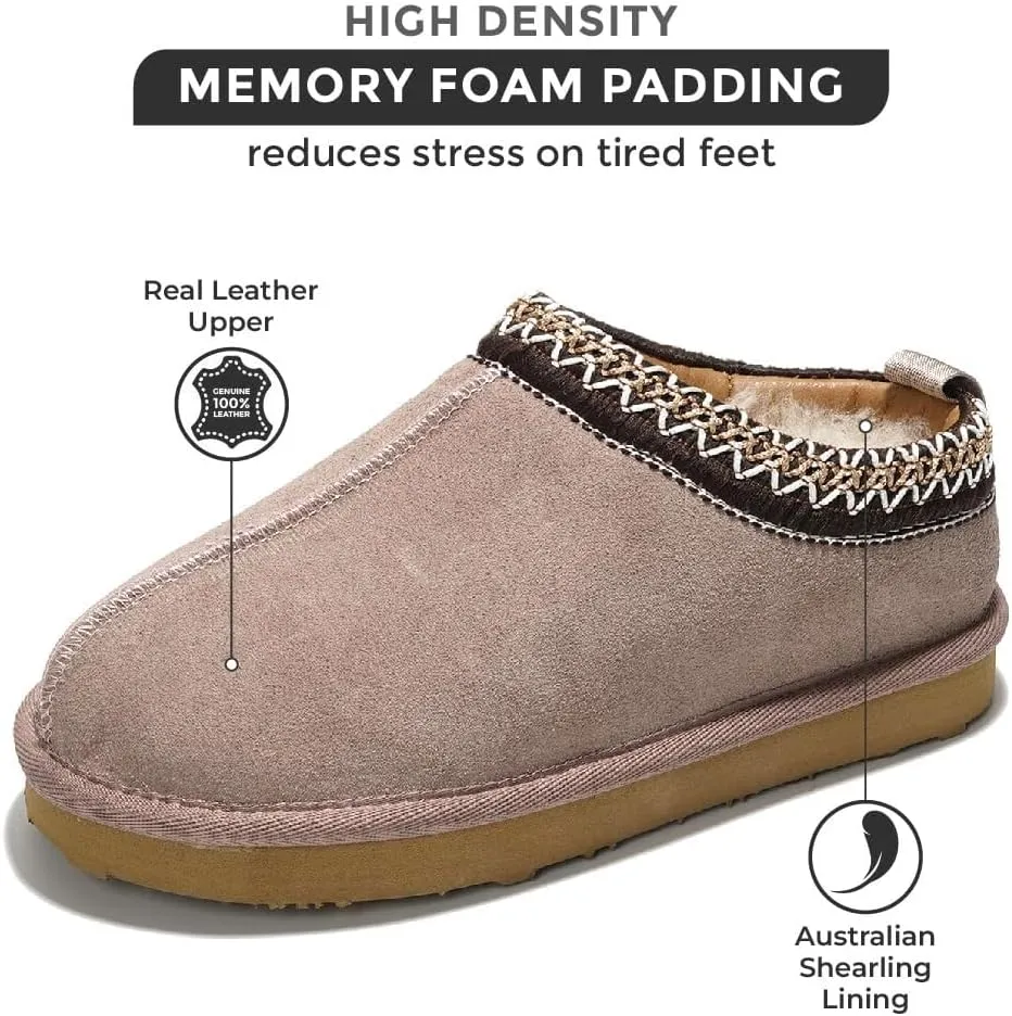 Project Cloud Australian Shearling Slippers for Kids - Memory Foam Fuzzy & Non-Slip Fluffy Slippers Girls Footwear & Boys Footwear, Kids Unisex Shoe (Dream Warm)