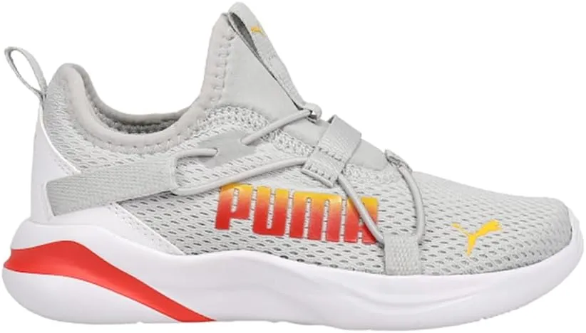 PUMA Rift Slip-On Fade Logo (Little Kid/Big Kid) High-Rise/Spectra Yellow 2 Little Kid M