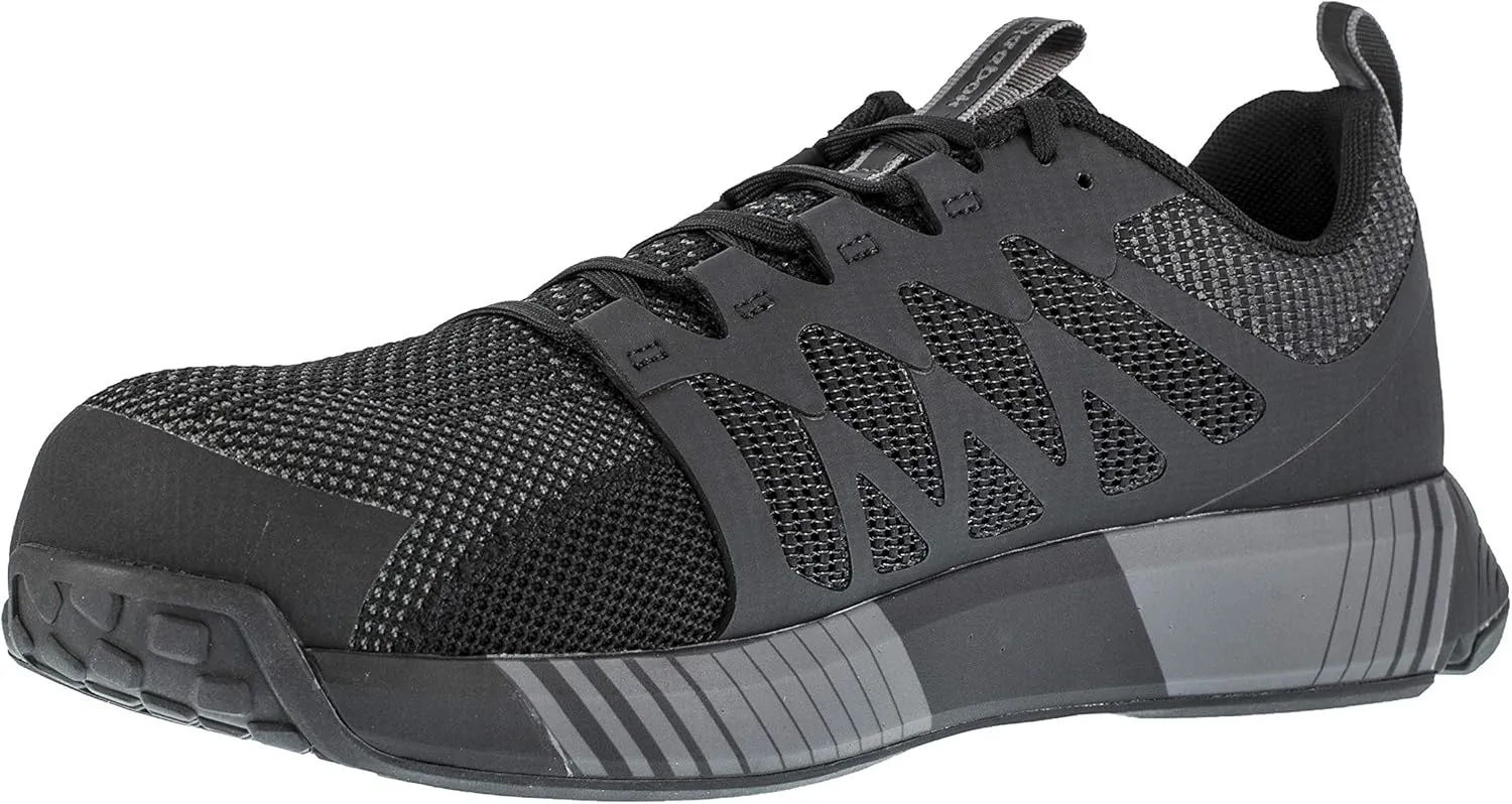 Reebok Men's Rb4310 Fusion Flexweave Safety Composite Toe Athletic Work Shoe Black and Grey Industrial & Construction