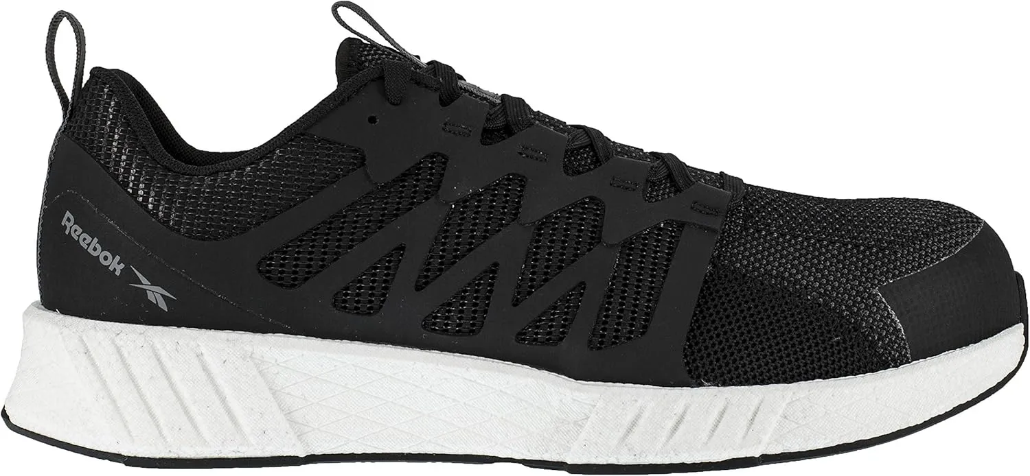 Reebok Women's Rb431 Fusion Flexweave Safety Composite Toe Athletic Work Shoe Black and Grey Industrial