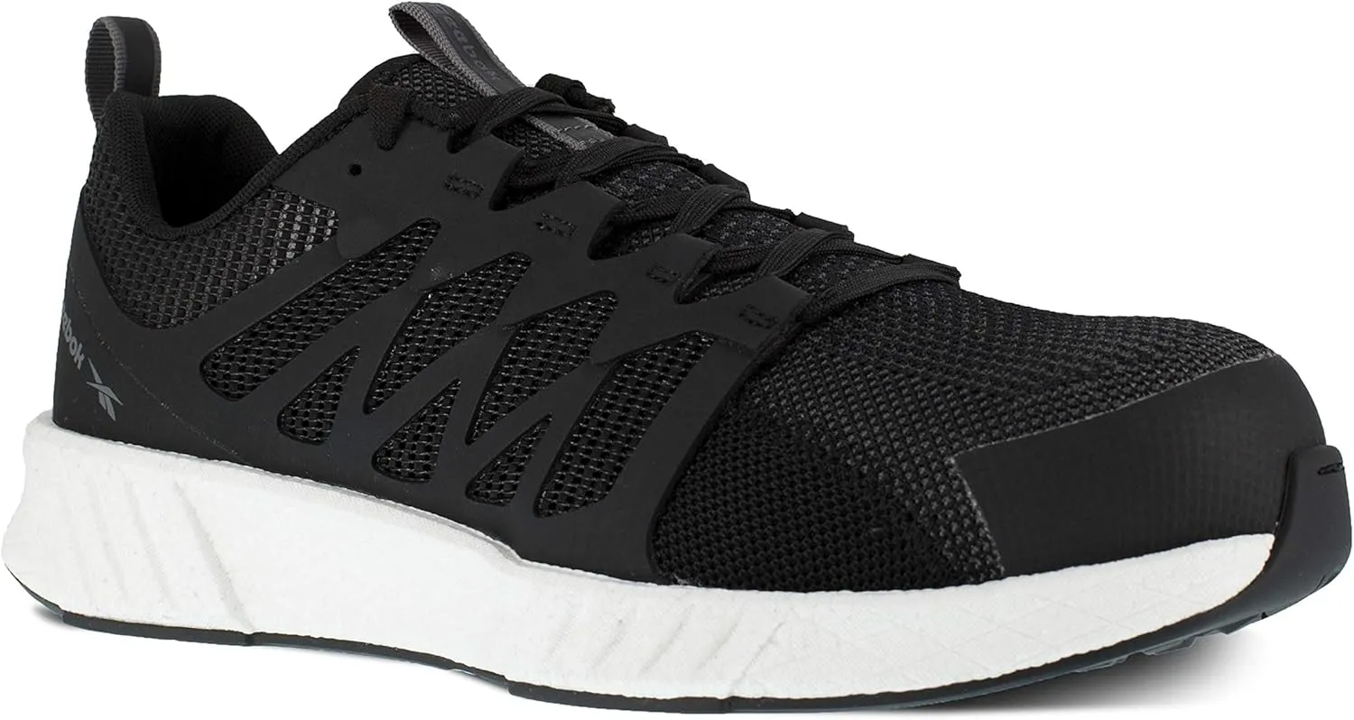 Reebok Women's Rb431 Fusion Flexweave Safety Composite Toe Athletic Work Shoe Black and Grey Industrial