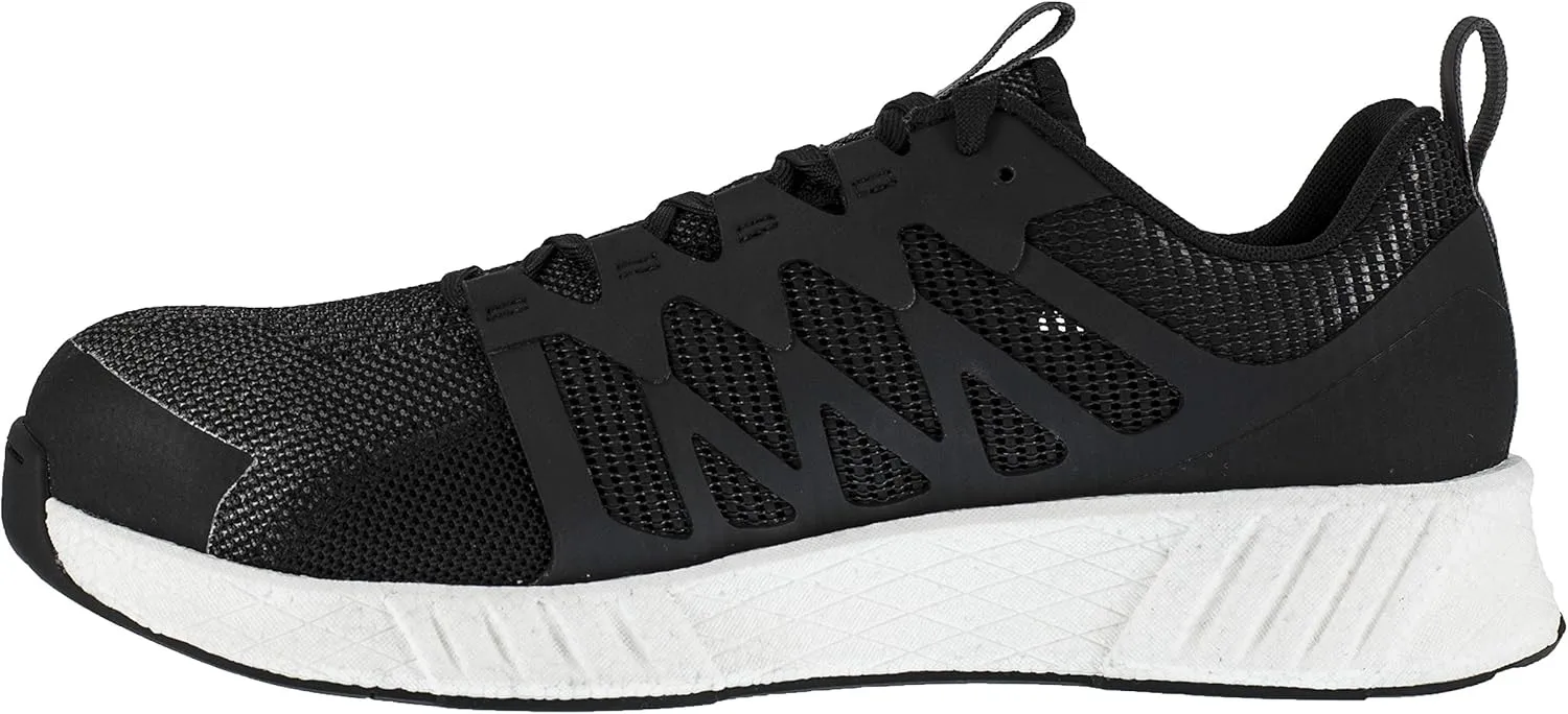 Reebok Women's Rb431 Fusion Flexweave Safety Composite Toe Athletic Work Shoe Black and Grey Industrial