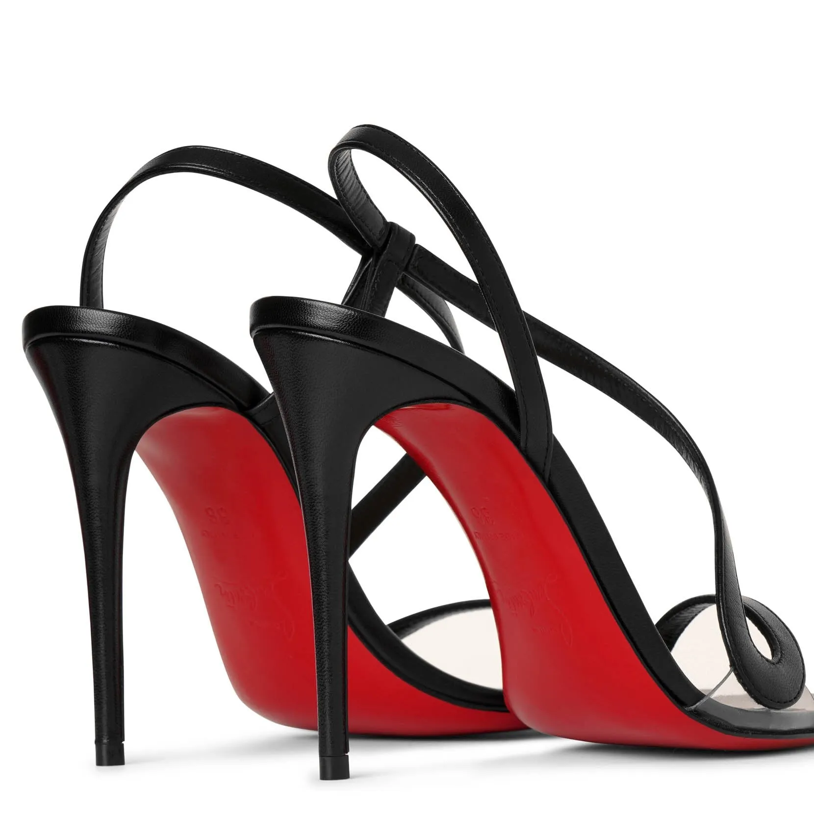 Rosalie 100 black leather sandals