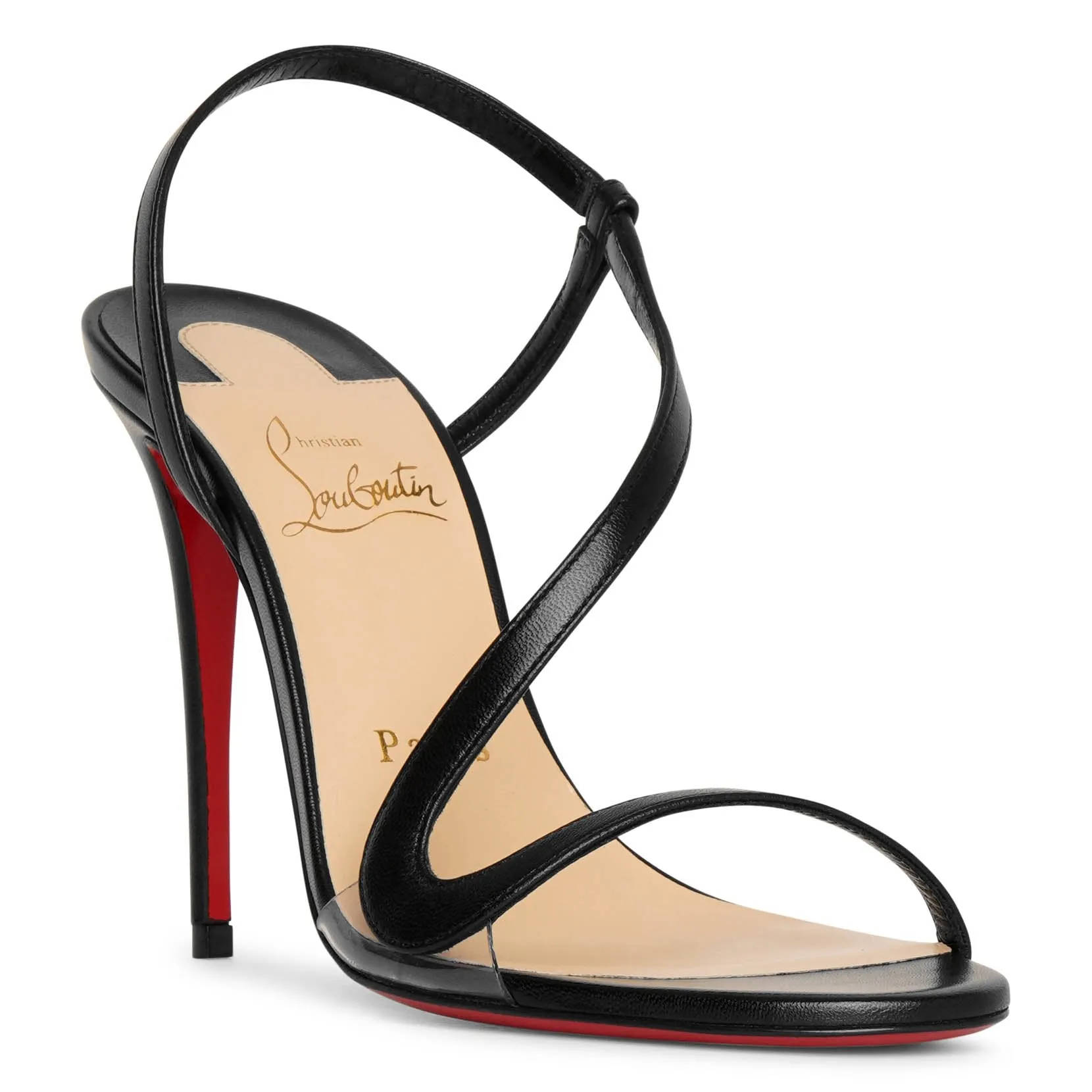 Rosalie 100 black leather sandals