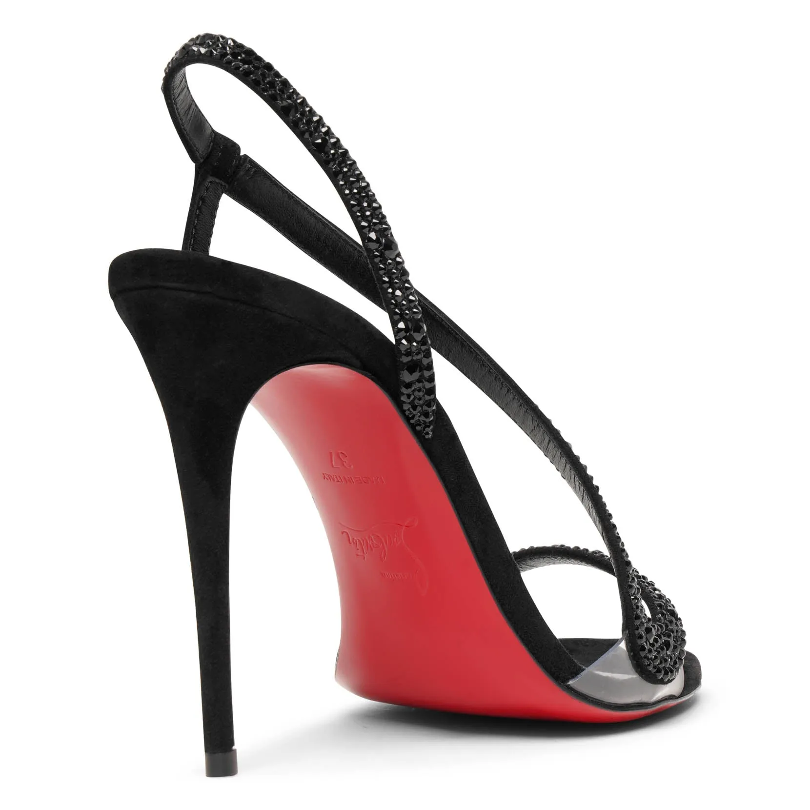 Rosalie 100 black strass sandals