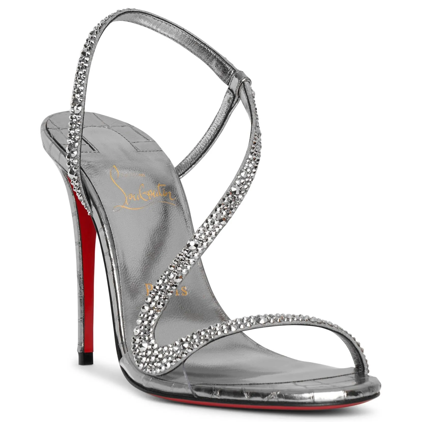 Rosalie strass 100 metallic sandals