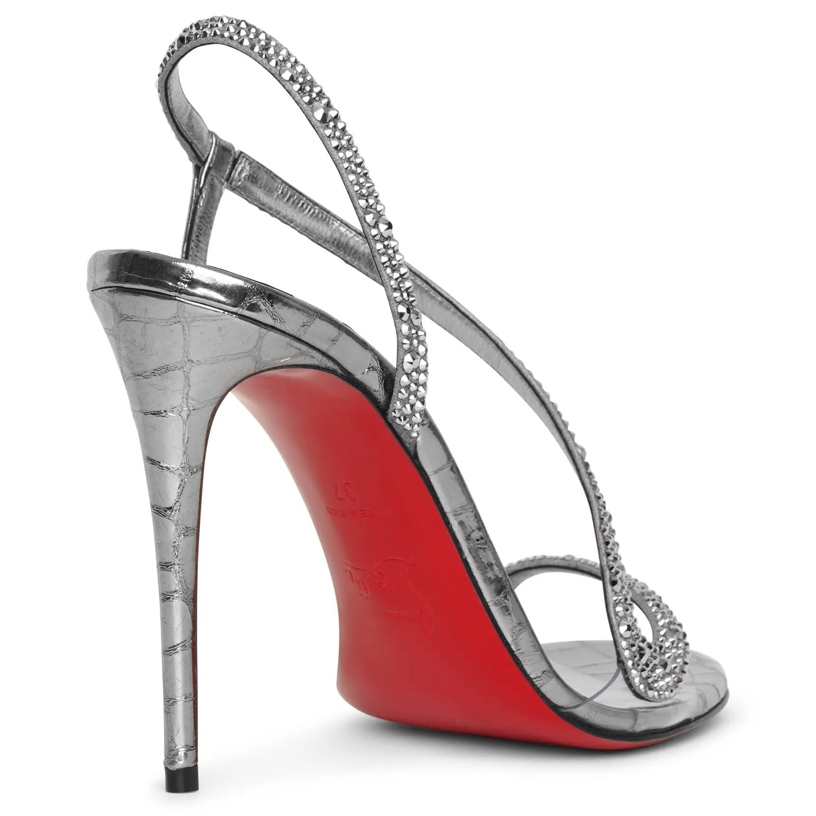 Rosalie strass 100 metallic sandals