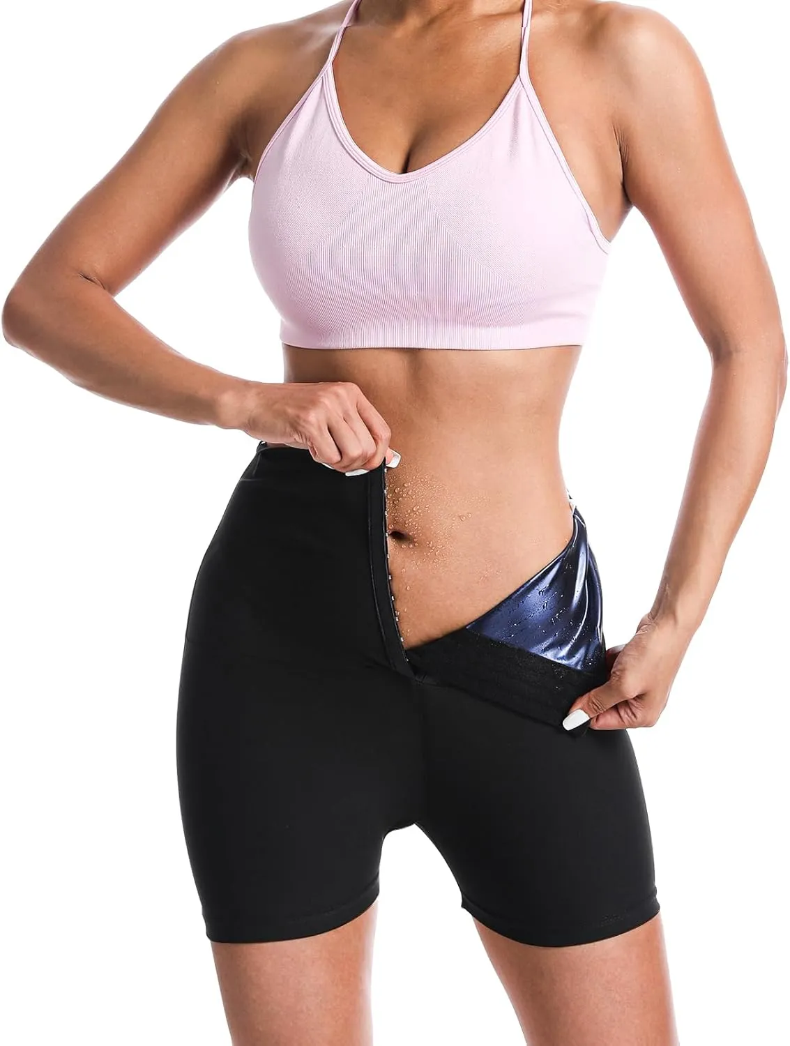 Sauna Sweat Shaping Shorts，Women's sauna shorts,Thigh & Waist Trainer Shorts, Sauna Sweat Shapewear Shorts