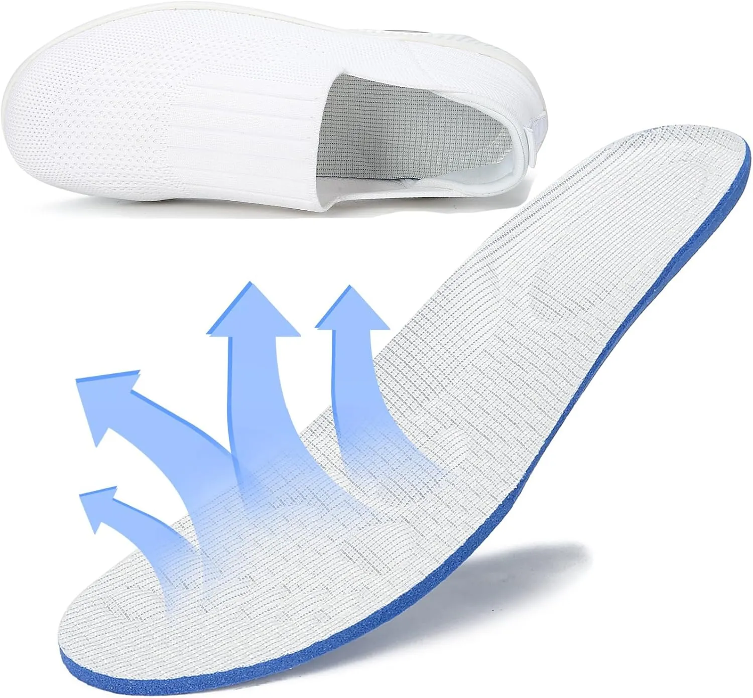 Semshedy Nursing Shoes for Women Wedge Diabetic Orthopedic Sneakers Nurse Sneaker Lightweight Platform Rocking Walking Shoes