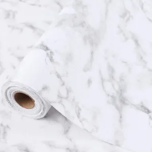 Shelf Liners for Cabinets 15 Inch Wide X 20 Ft Non Slip Waterproof Drawer Cupboard Liner Strong Grip Non Adhesivepantry Shelf Closet Liner for Kitchen Bathroom Refrigerator Dresser Drawer Mat Marble