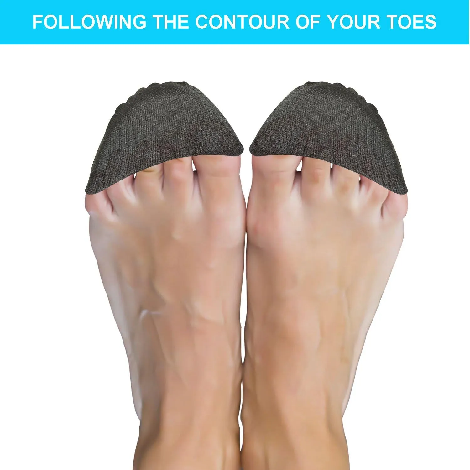 Shoe Filler, Toe Filler & Shoe Inserts to Make Big Shoes Fit, Shoe Insoles for Men & Women, Black (2 Pairs) (Black)