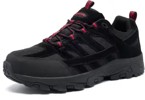 SHULOOK Men's Waterproof Hiking Shoes Lightweight Anti Slip Outdoor Ankle Boots Breathable Hike Trekking Trails Shoe