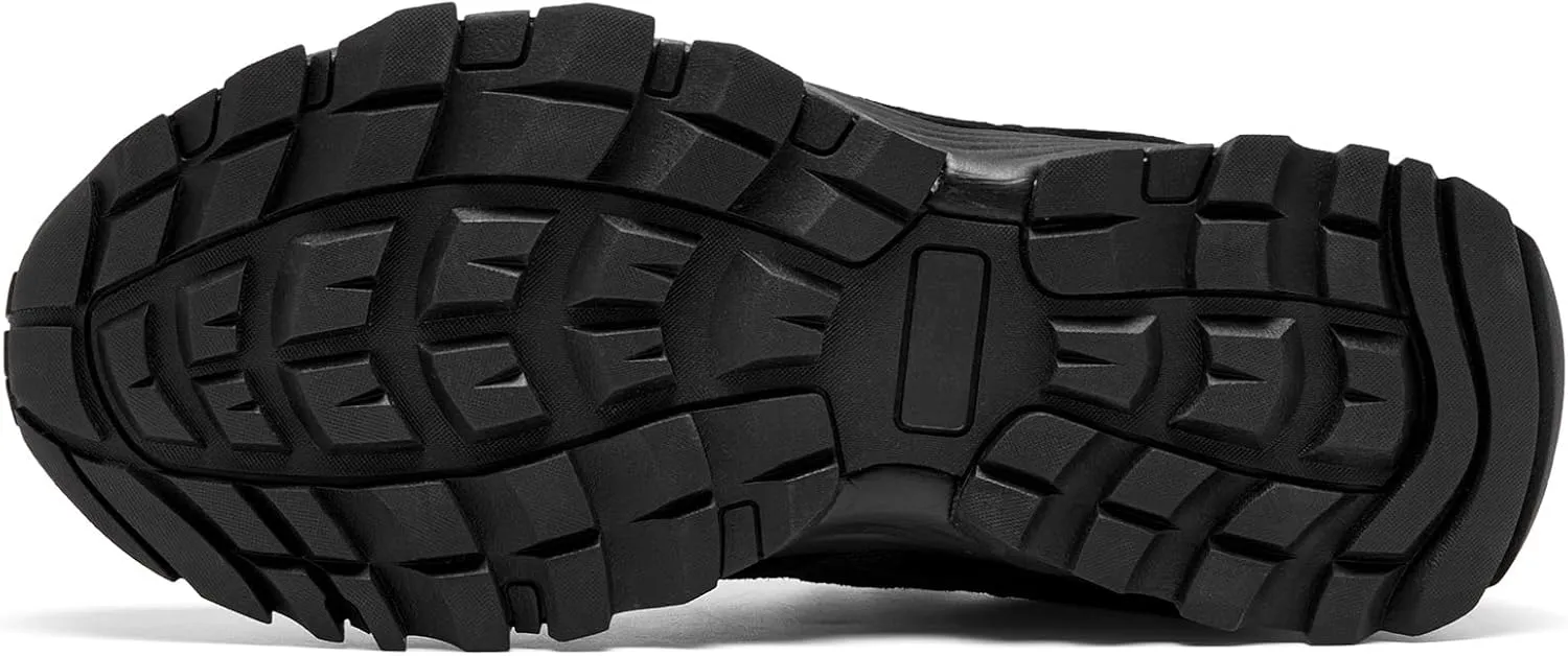 SHULOOK Men's Waterproof Hiking Shoes Lightweight Anti Slip Outdoor Ankle Boots Breathable Hike Trekking Trails Shoe