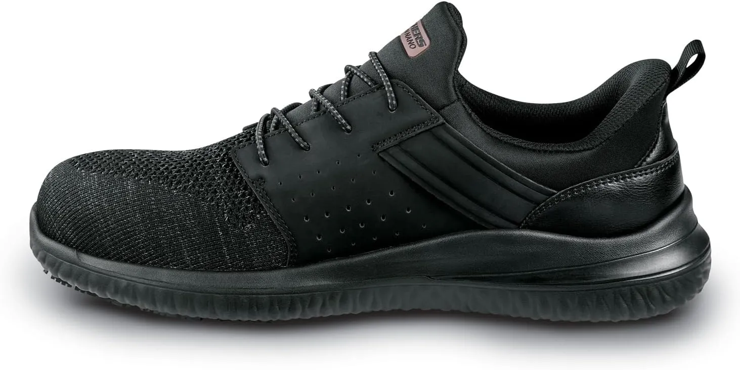 Skechers Hands Free Slip-Ins SK200367BLK Bryan, Men's, Comp Toe EH, Slip Resistant, Oxford,Work Shoe