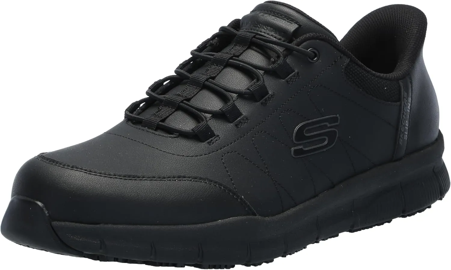 Skechers Men's Hands Free Slip Ins Nampa-Knotly Bungee Athletic Sr Food Service Shoe
