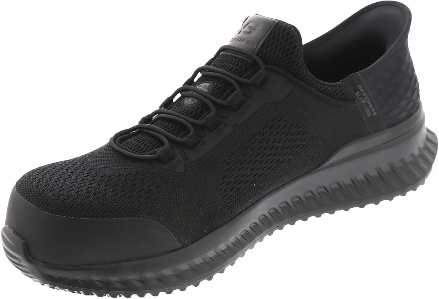 Skechers Men's Hands Free Slip-Ins Tilido Fletchit Comp Toe Construction Shoe, Black, 9.5