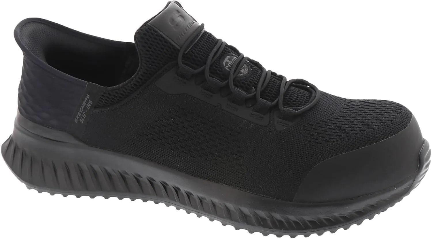 Skechers Men's Hands Free Slip-Ins Tilido Fletchit Comp Toe Construction Shoe, Black, 9.5