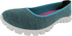 Skechers Womens EZ Flex 2 Roll with It 22635 Ballet Flat Shoe, Blue, US 5