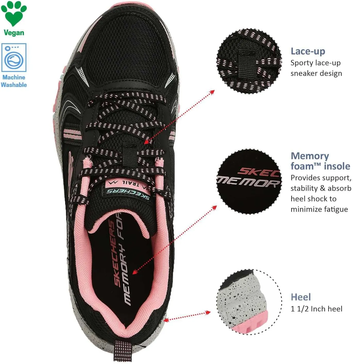 Skechers Women's Hillcrest Hiking Shoe