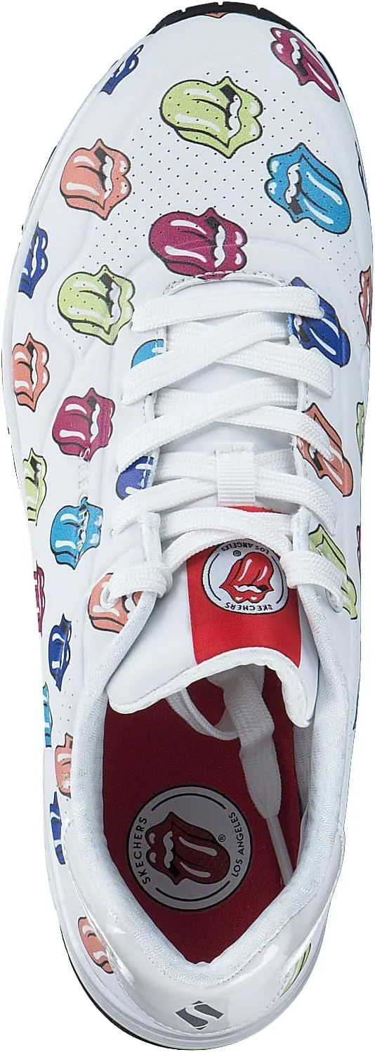 Skechers Women's Rolling Stones: UNO SAY IT Loud Trainers 177964 WMLT White/Multicoloured