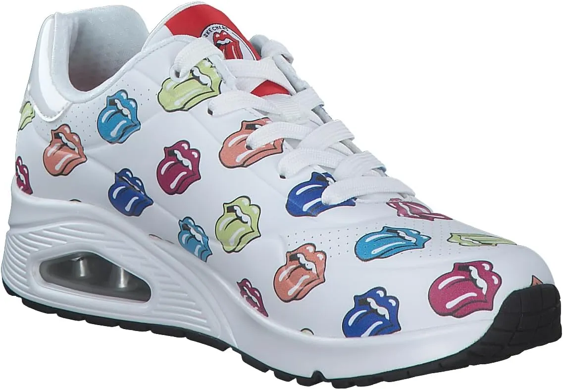 Skechers Women's Rolling Stones: UNO SAY IT Loud Trainers 177964 WMLT White/Multicoloured