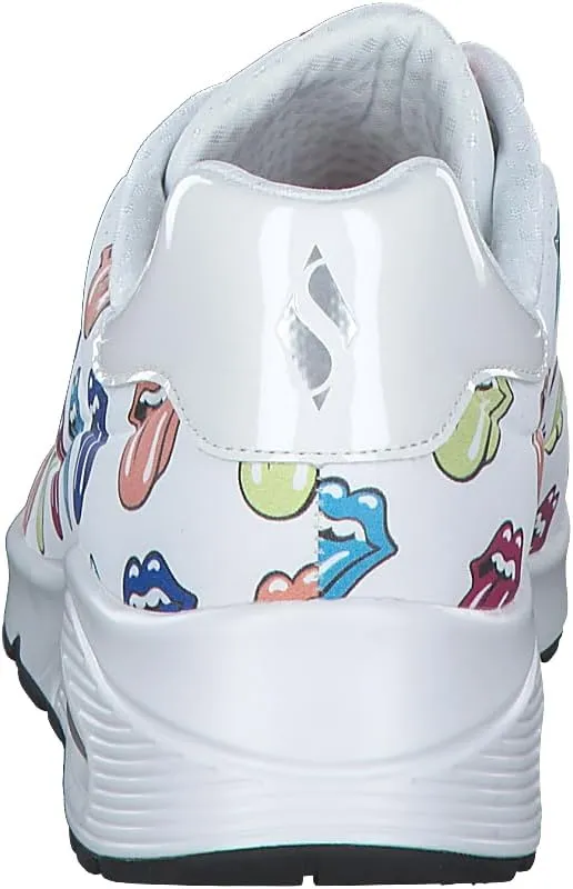 Skechers Women's Rolling Stones: UNO SAY IT Loud Trainers 177964 WMLT White/Multicoloured