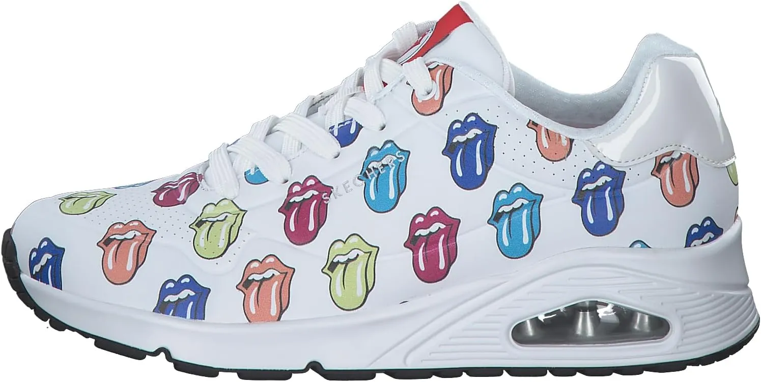 Skechers Women's Rolling Stones: UNO SAY IT Loud Trainers 177964 WMLT White/Multicoloured