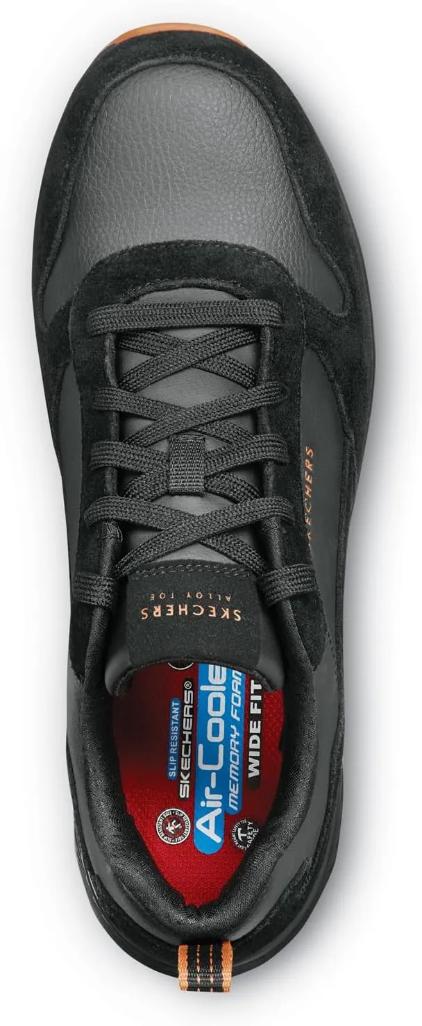 Skechers Work UNO Parker, Men's, Alloy Toe, EH, MaxTrax Slip Resistant, Low Athletic, Work Shoe