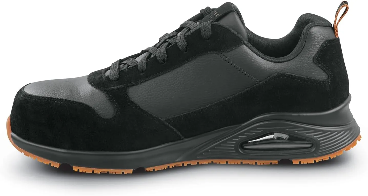 Skechers Work UNO Parker, Men's, Alloy Toe, EH, MaxTrax Slip Resistant, Low Athletic, Work Shoe