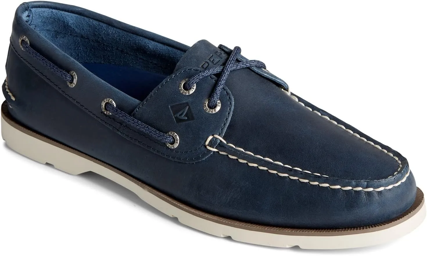 Sperry Men's Leeward 2-Eye Boat Shoe, Blue, 13